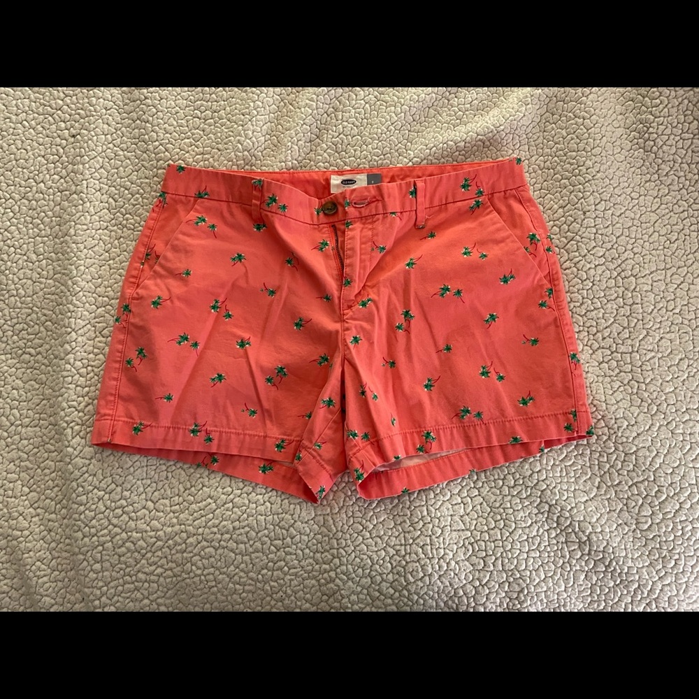Palm Tree and Coral Casual Shorts- Old Navy